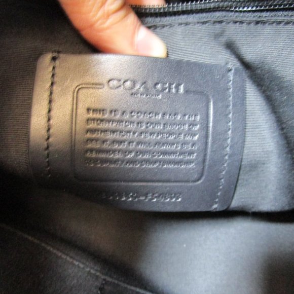 Coach Briefcase Bag Perry Slim Monogram Logo Brown Coated Canvas - Picture 9 of 11